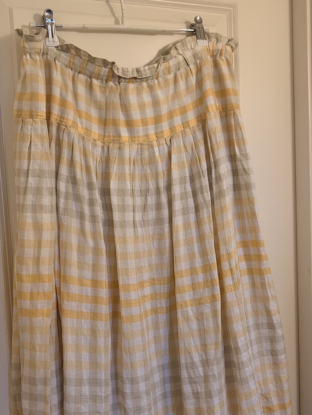 Madewell Tie-Front Paperbag Midi Skirt in Ombré Gingham - Picture 7 of 8